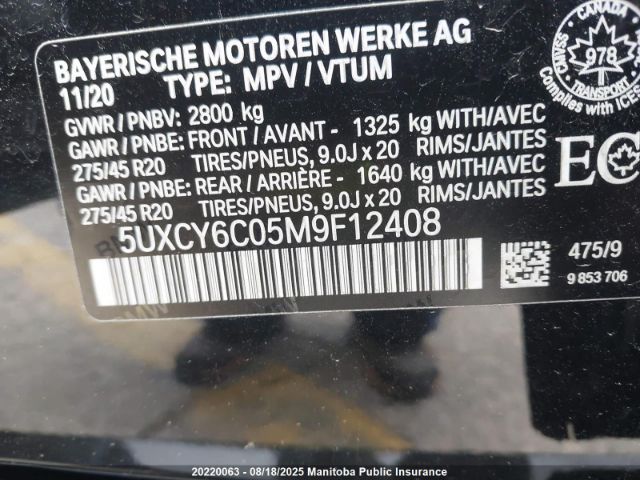 5UXCY6C05M9F12408 2021 BMW