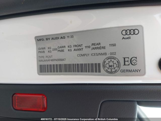 WAUAAAF46RN005847 2024 AUDI