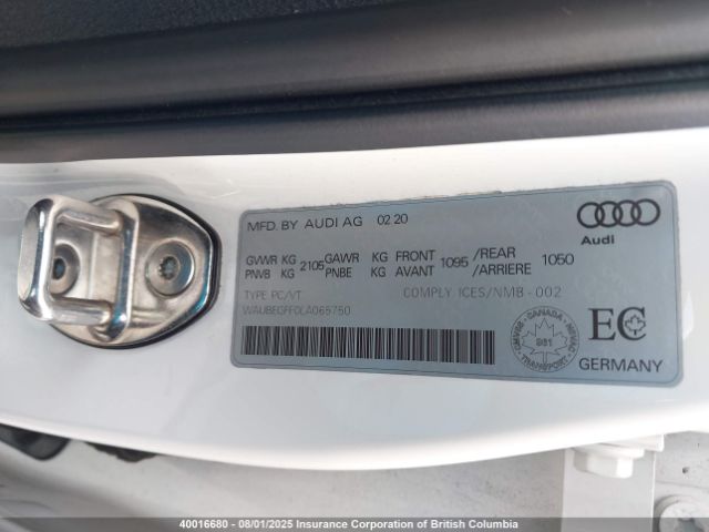 WAUBEGFF0LA065750 2020 AUDI