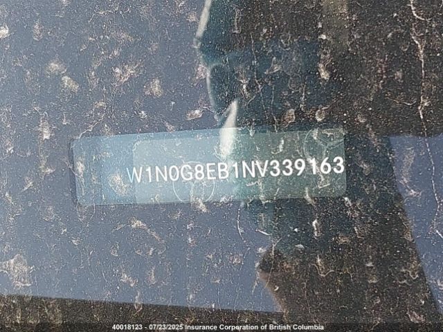 W1N0G8EB1NV339163 2022 MERCEDES-BENZ