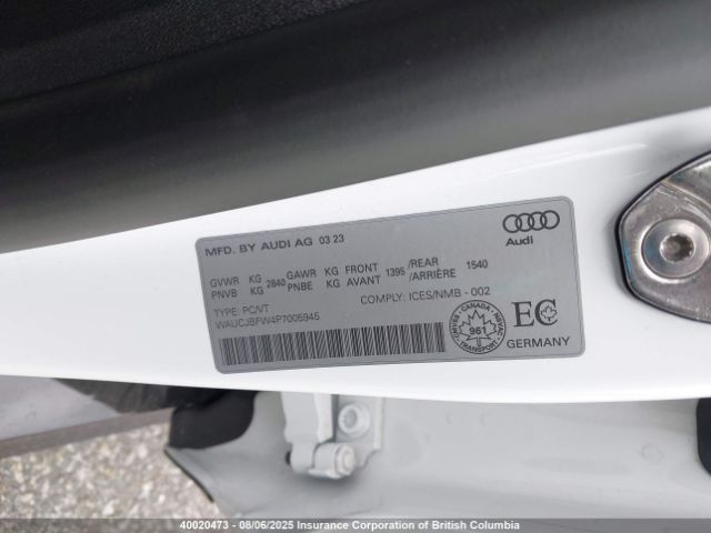 WAUCJBFW4P7005945 2023 AUDI