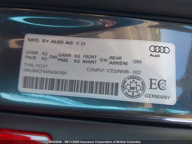 2024 AUDI S5 PRESTIGE | VIN: WAUB4CF54RA041091