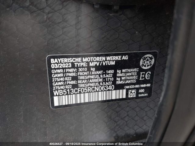 2024 BMW IX | VIN: WB513CF05RCN06340