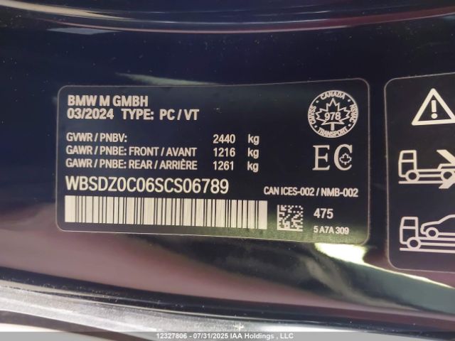 2025 BMW M8 | VIN: WBSDZ0C06SCS06789