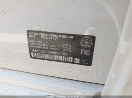 2021 BMW M340I XDRIVE | VIN: 3MW5U9J06M8B51785