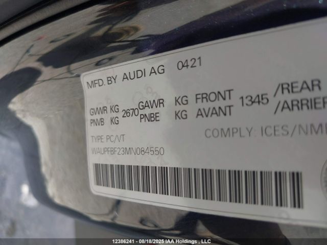 2021 AUDI S7 | VIN: WAUPFBF23MN084550