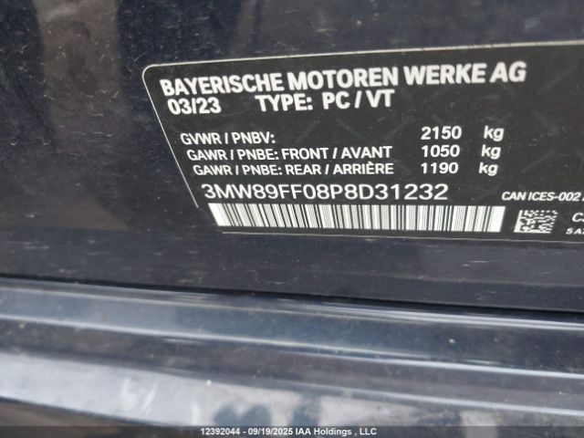 2023 BMW 330XI | VIN: 3MW89FF08P8D31232