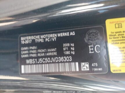 2018 BMW M2 | VIN: WBS1J5C50JVD36303