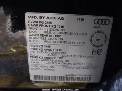 2019 AUDI Q5 PREMIUM PLUS | VIN: WA1BNAFY2K2054558