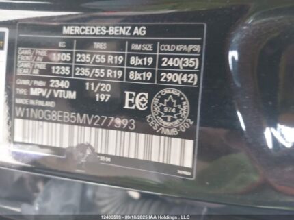 2021 MERCEDES-BENZ GLC 300 4MATIC | VIN: W1N0G8EB5MV277393