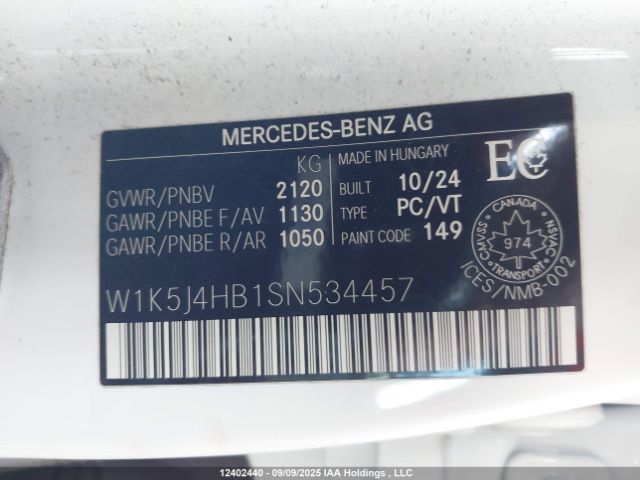 2025 MERCEDES-BENZ CLA 250 4MATIC | VIN: W1K5J4HB1SN534457