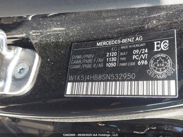 2025 MERCEDES-BENZ CLA 250 4MATIC | VIN: W1K5J4HB8SN532950
