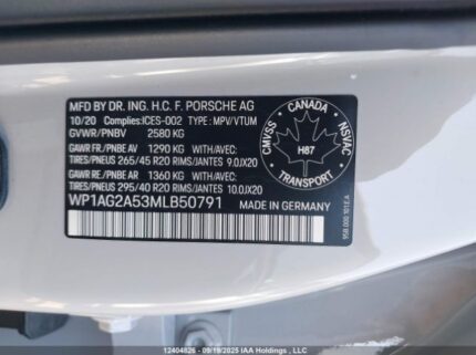 2021 PORSCHE MACAN GTS | VIN: WP1AG2A53MLB50791