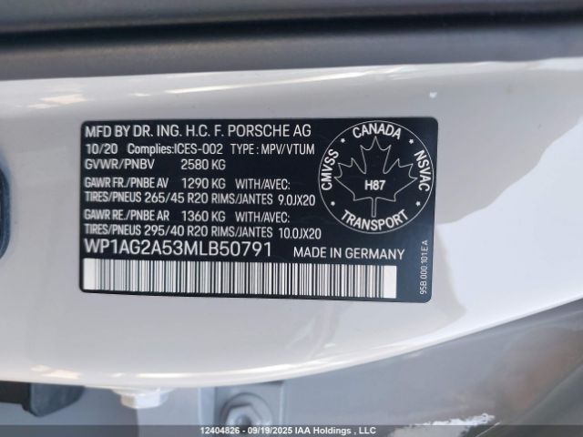 2021 PORSCHE MACAN GTS | VIN: WP1AG2A53MLB50791