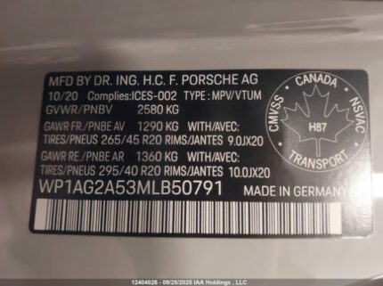 2021 PORSCHE MACAN GTS | VIN: WP1AG2A53MLB50791