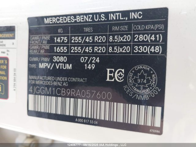 2024 MERCEDES-BENZ EQE 350 4MATIC | VIN: 4JGGM1CB9RA057600
