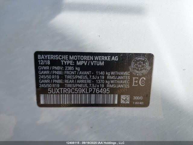 2019 BMW X3 XDRIVE30I | VIN: 5UXTR9C59KLP76495