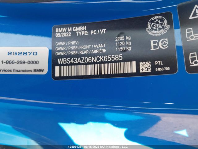 2022 BMW M4 COMPETITION | VIN: WBS43AZ06NCK65585