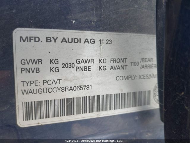 2024 AUDI A3 PREMIUM | VIN: WAUGUCGY8RA065781