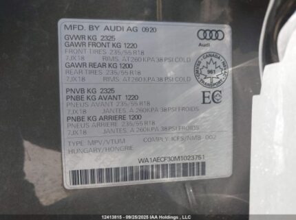 2021 AUDI Q3 KOMFORT 45 | VIN: WA1AECF30M1023751