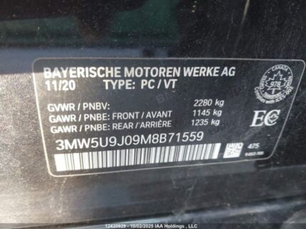 2021 BMW M340XI | VIN: 3MW5U9J09M8B71559