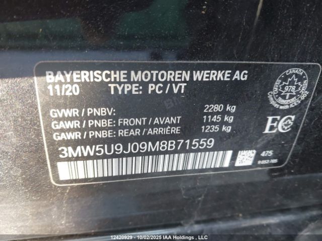 2021 BMW M340XI | VIN: 3MW5U9J09M8B71559