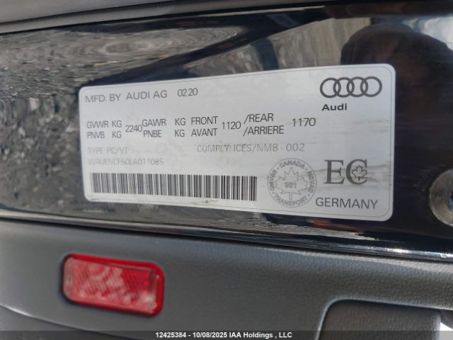 2020 AUDI A5 | VIN: WAUENCF50LA011085