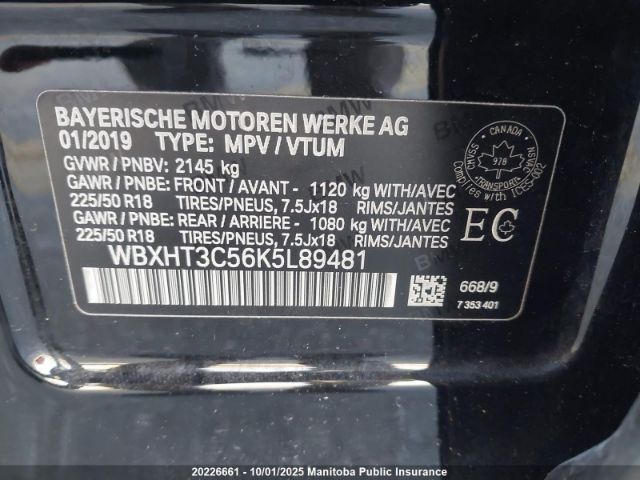 2019 BMW X1 28I | VIN: WBXHT3C56K5L89481