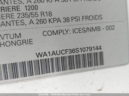 2025 AUDI Q3 40 2.0 TFSI | VIN: WA1AUCF36S1079144