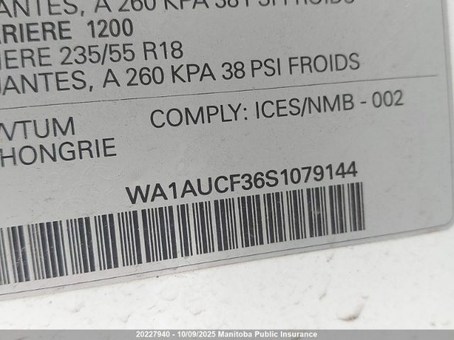 2025 AUDI Q3 40 2.0 TFSI | VIN: WA1AUCF36S1079144