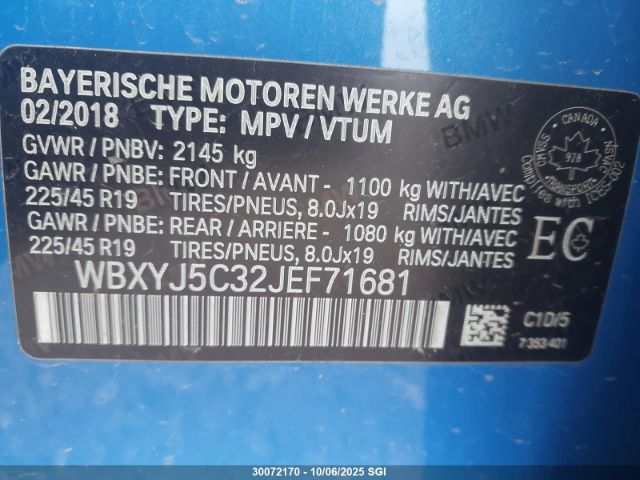2018 BMW X2 XDRIVE28I | VIN: WBXYJ5C32JEF71681