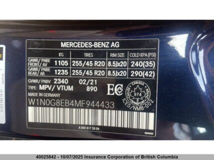 2021 MERCEDES-BENZ GLC 300 4MATIC | VIN: W1N0G8EB4MF944433