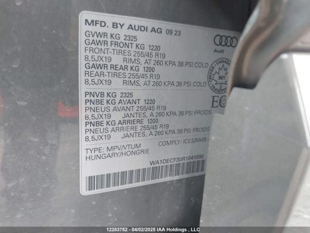 WA1DECF30R1041090 2024 AUDI Q3