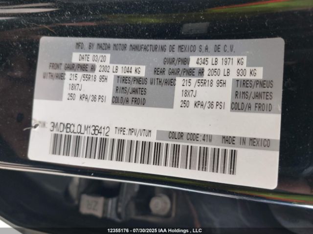 3MVDMBCL0LM136412 2020 MAZDA CX-30