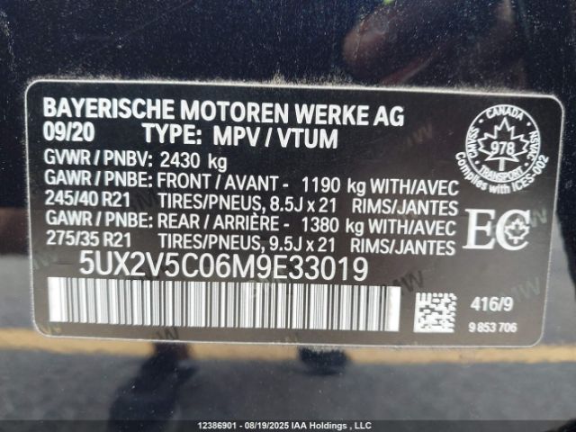 5UX2V5C06M9E33019 2021 BMW X4