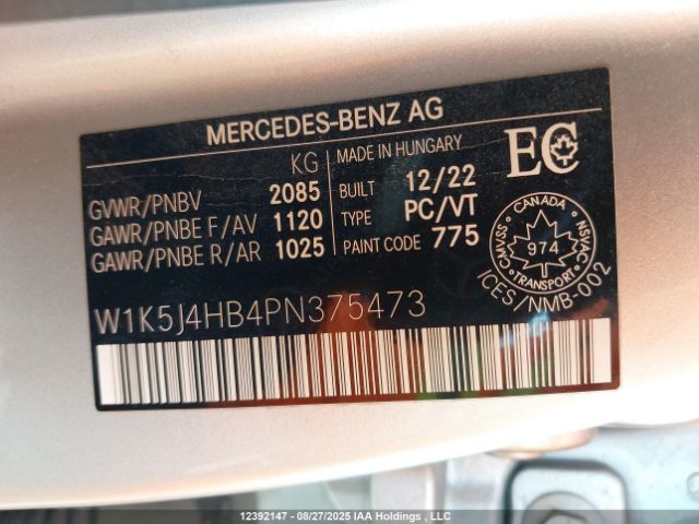 W1K5J4HB4PN375473 2023 MERCEDES-BENZ CLA