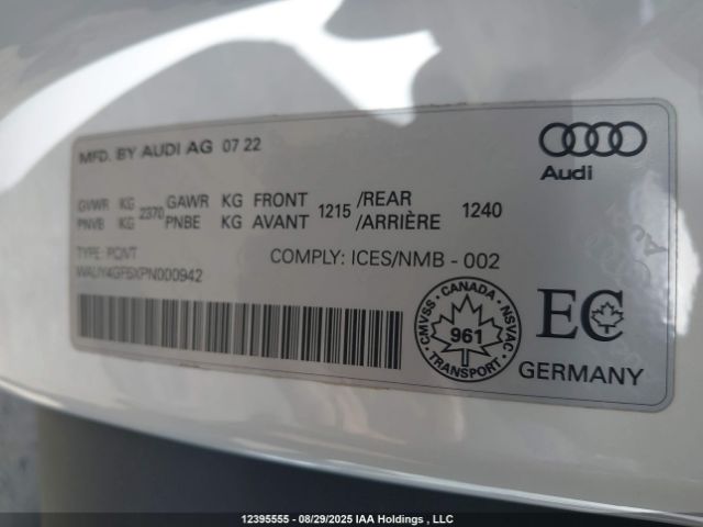 WAUY4GF5XPN000942 2023 AUDI S5