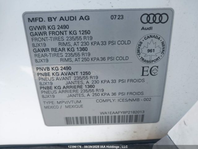 WA1EAAFY8P2182013 2023 AUDI Q5