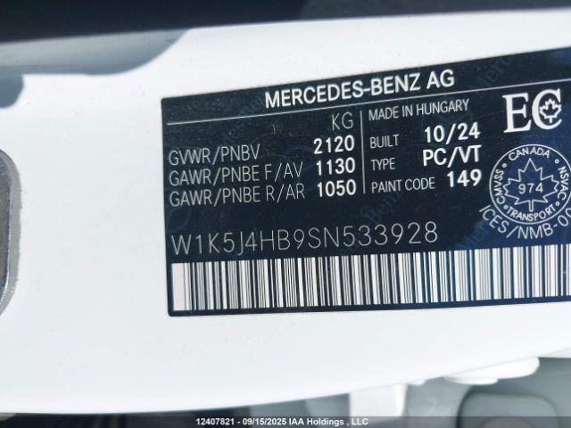 W1K5J4HB9SN533928 2025 MERCEDES-BENZ CLA