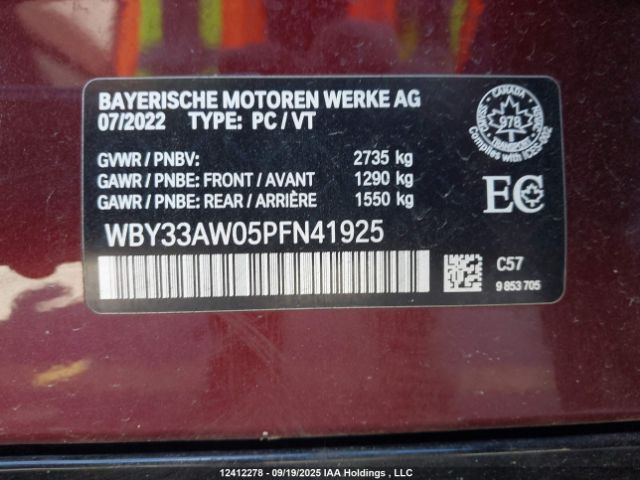 WBY33AW05PFN41925 2023 BMW I4