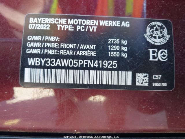 WBY33AW05PFN41925 2023 BMW I4