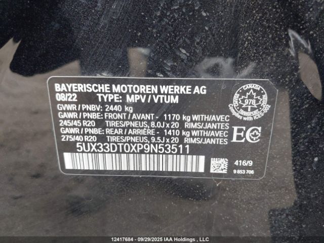 5UX33DT0XP9N53511 2023 BMW X4