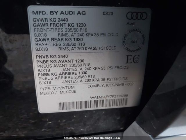 WA1ABAFY7P2119299 2023 AUDI Q5
