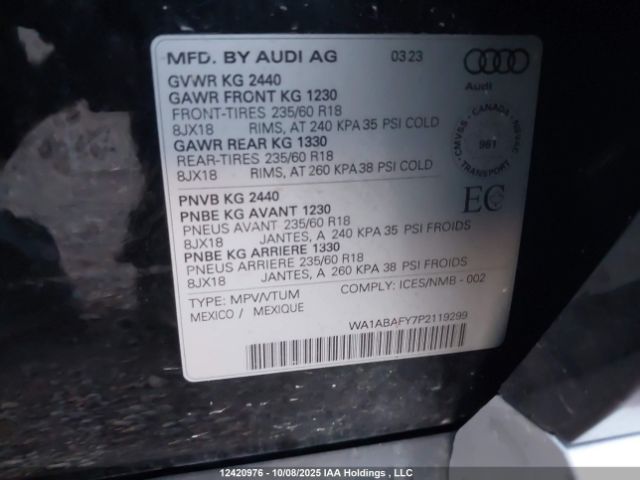 WA1ABAFY7P2119299 2023 AUDI Q5