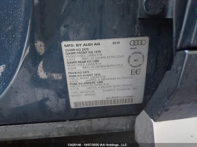 WA1BNAFY1J2133900 2018 AUDI Q5