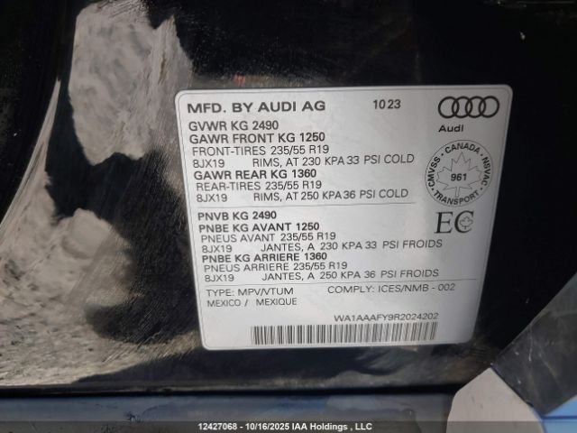 WA1AAAFY9R2024202 2024 AUDI Q5