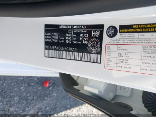 W1KZF5KB0NB038234 2022 MERCEDES-BENZ E