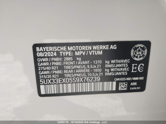 5UX33EX05S9X76239 2025 BMW X6