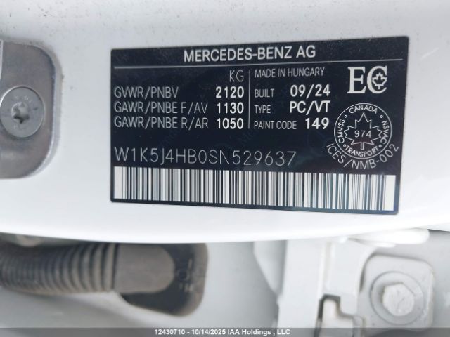 W1K5J4HB0SN529637 2025 MERCEDES-BENZ CLA