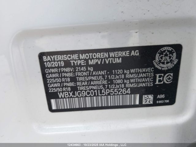 WBXJG9C01L5P55264 2020 BMW X1